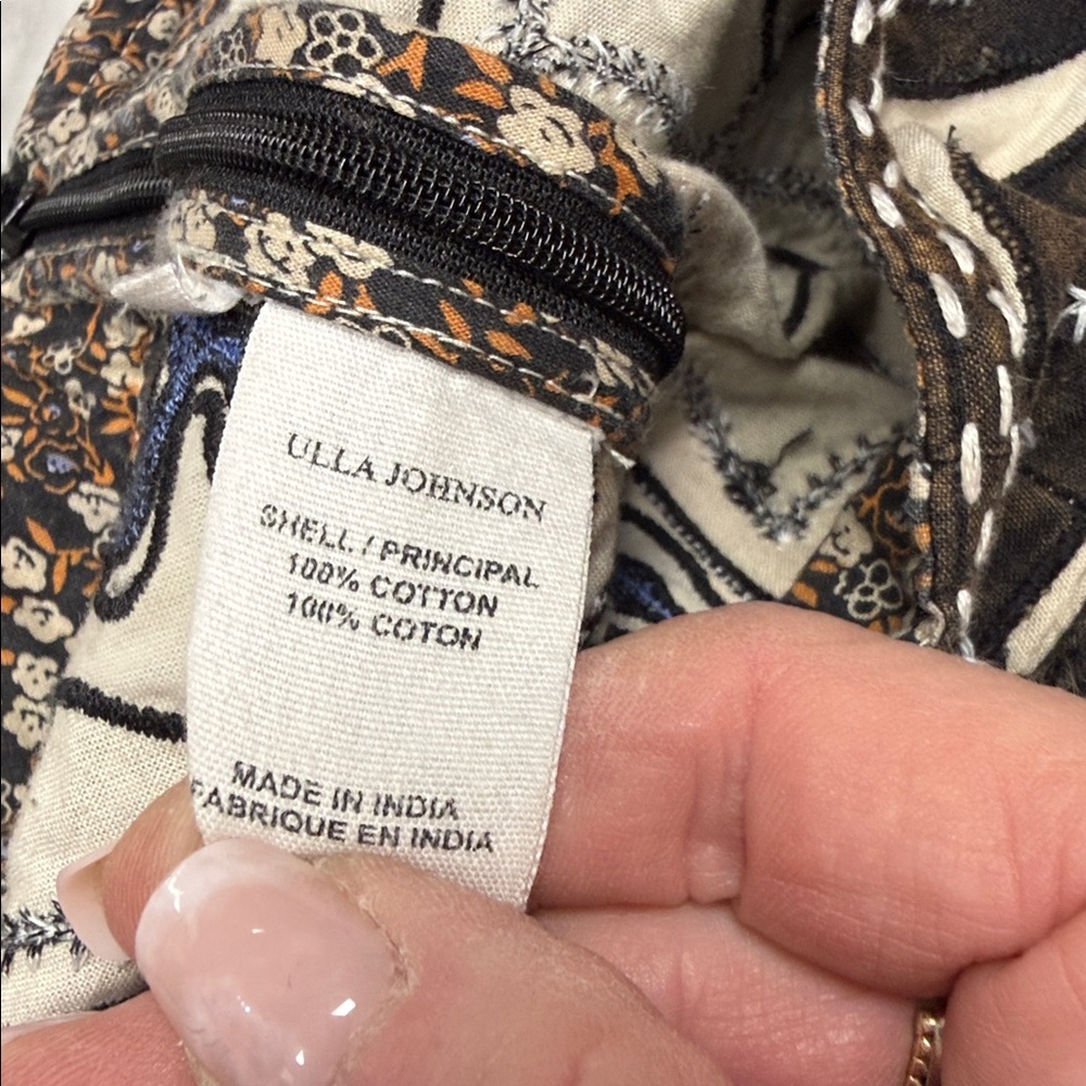 Ulla Johnson Tariq Hand Embroidered  Patchwork Cotton Shorts Size 0 - Picture 13 of 14